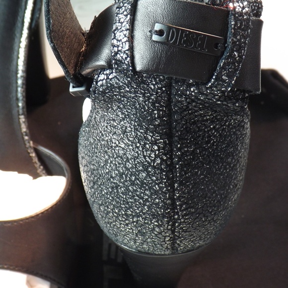 Diesel Cuir Desir Tuileries Platform Heels Size 10 - Picture 7 of 8